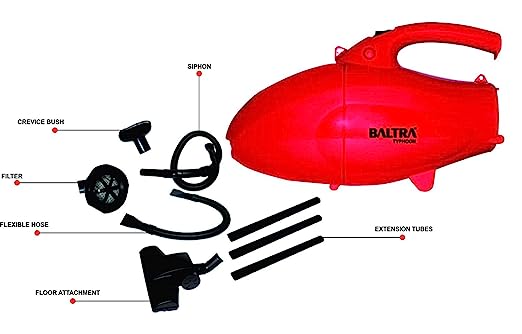 BALTRA Typhoon Handheld Vacuum Cleaner with Suction & Blower for Home Carpet Sofa 1000-Watt, red, Large BALTRA Typhoon Handheld Vacuum Cleaner with Suction & Blower for Home Carpet Sofa 1000-Watt, red, Large